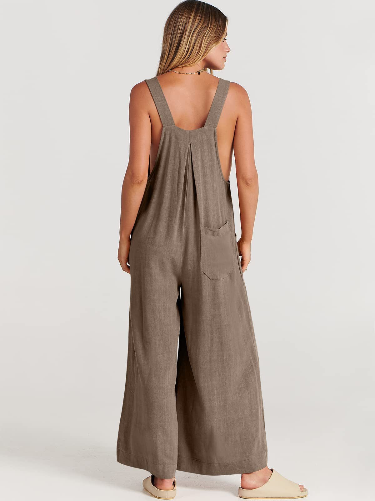 ROSA - SLEEVELESS JUMPSUIT WITH WIDE LEGS