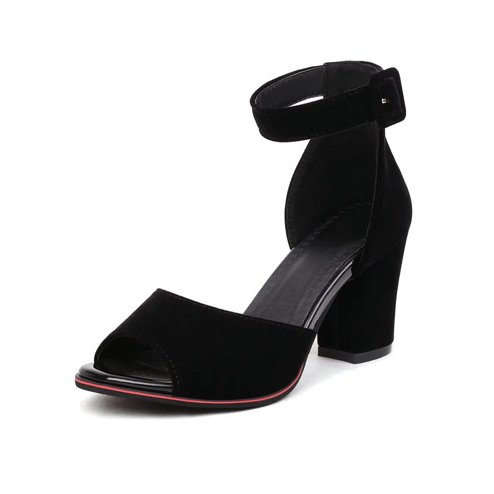 Alison Hayesâ„?Suede Peep Toe Heels