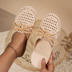 New Hot Women's Sandals Summer Hollow Toecap Female Flat Slippers Outdoor Casual  Beach Solid Color Breathable Ladies Hole Shoes