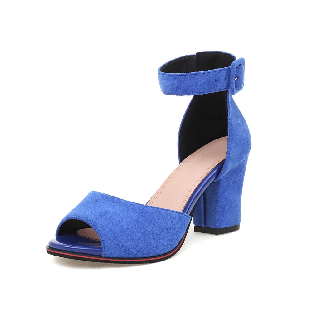 Alison Hayesâ„?Suede Peep Toe Heels