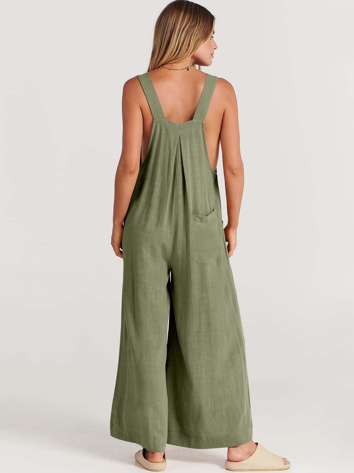ROSA - SLEEVELESS JUMPSUIT WITH WIDE LEGS
