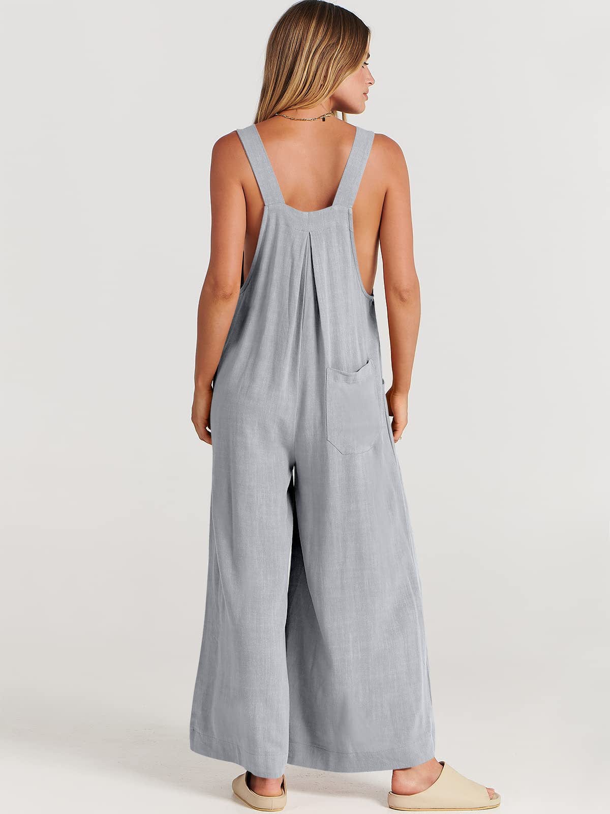 ROSA - SLEEVELESS JUMPSUIT WITH WIDE LEGS