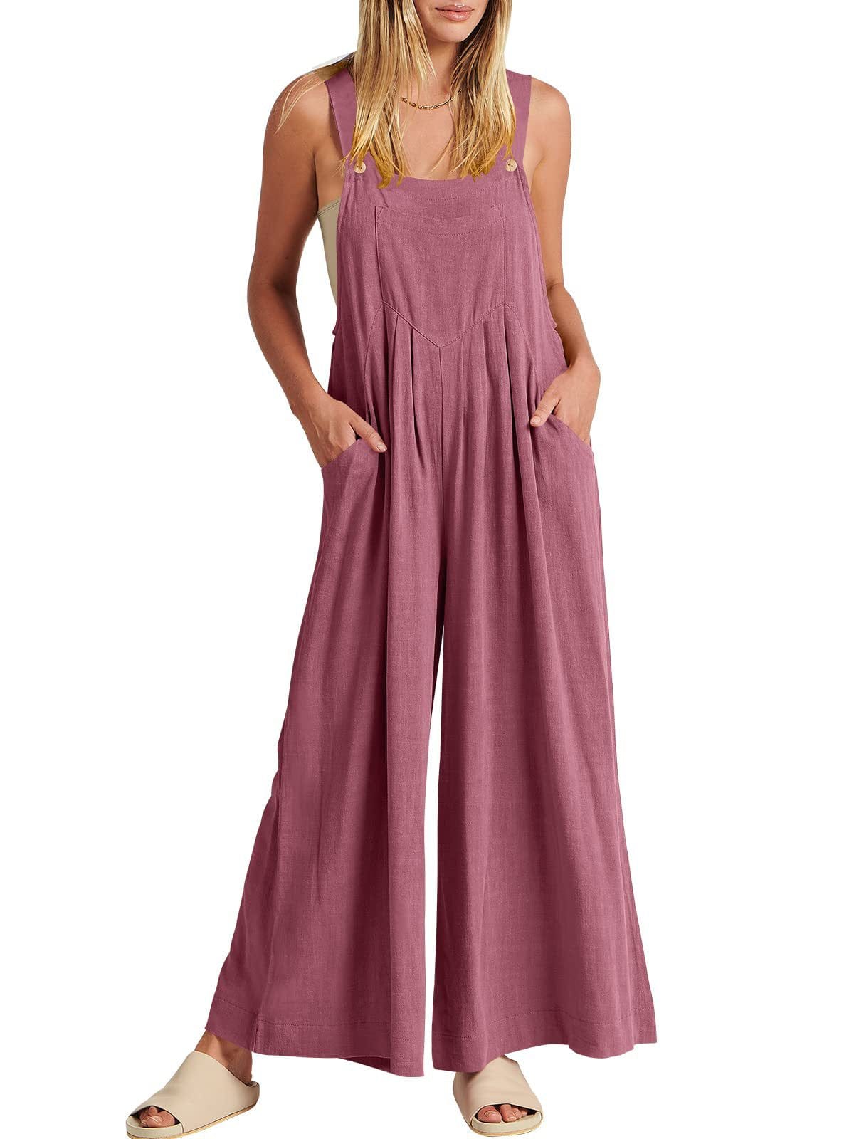 ROSA - SLEEVELESS JUMPSUIT WITH WIDE LEGS