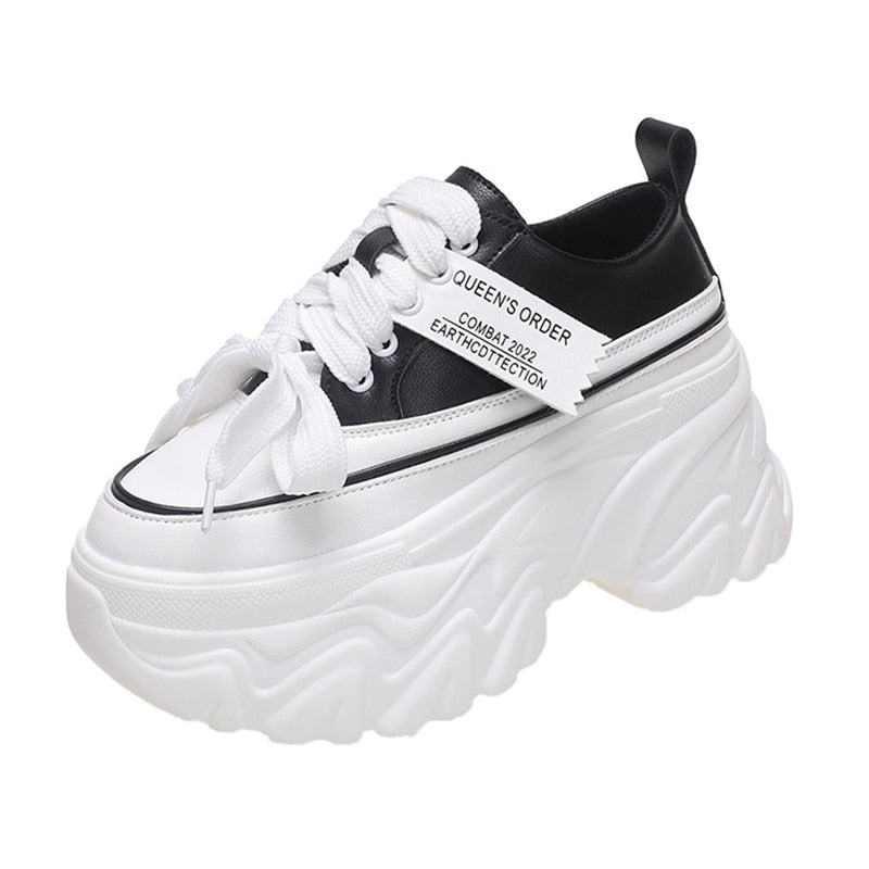 Chunky Platform Sneakers for Women High Heels Thick Bottom Vulcanize Shoes Woman Spring Autumn Increase Casual Shoes