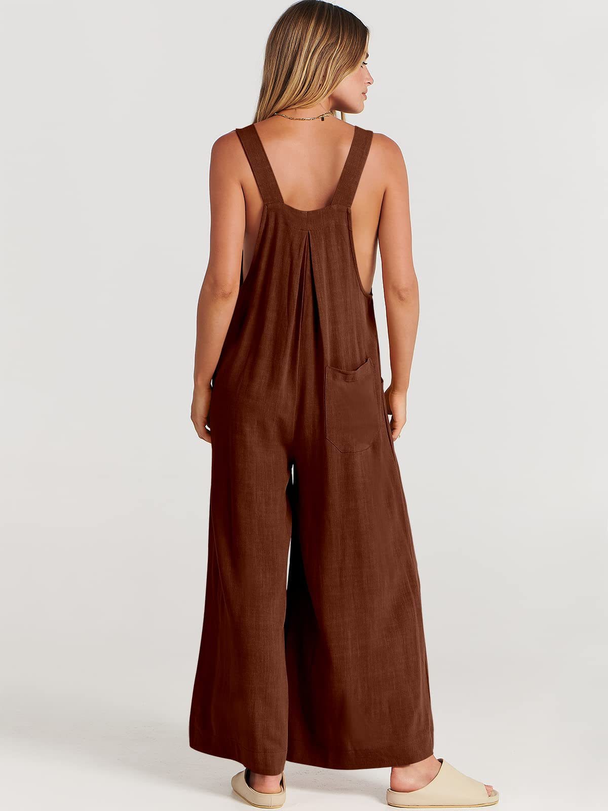 ROSA - SLEEVELESS JUMPSUIT WITH WIDE LEGS