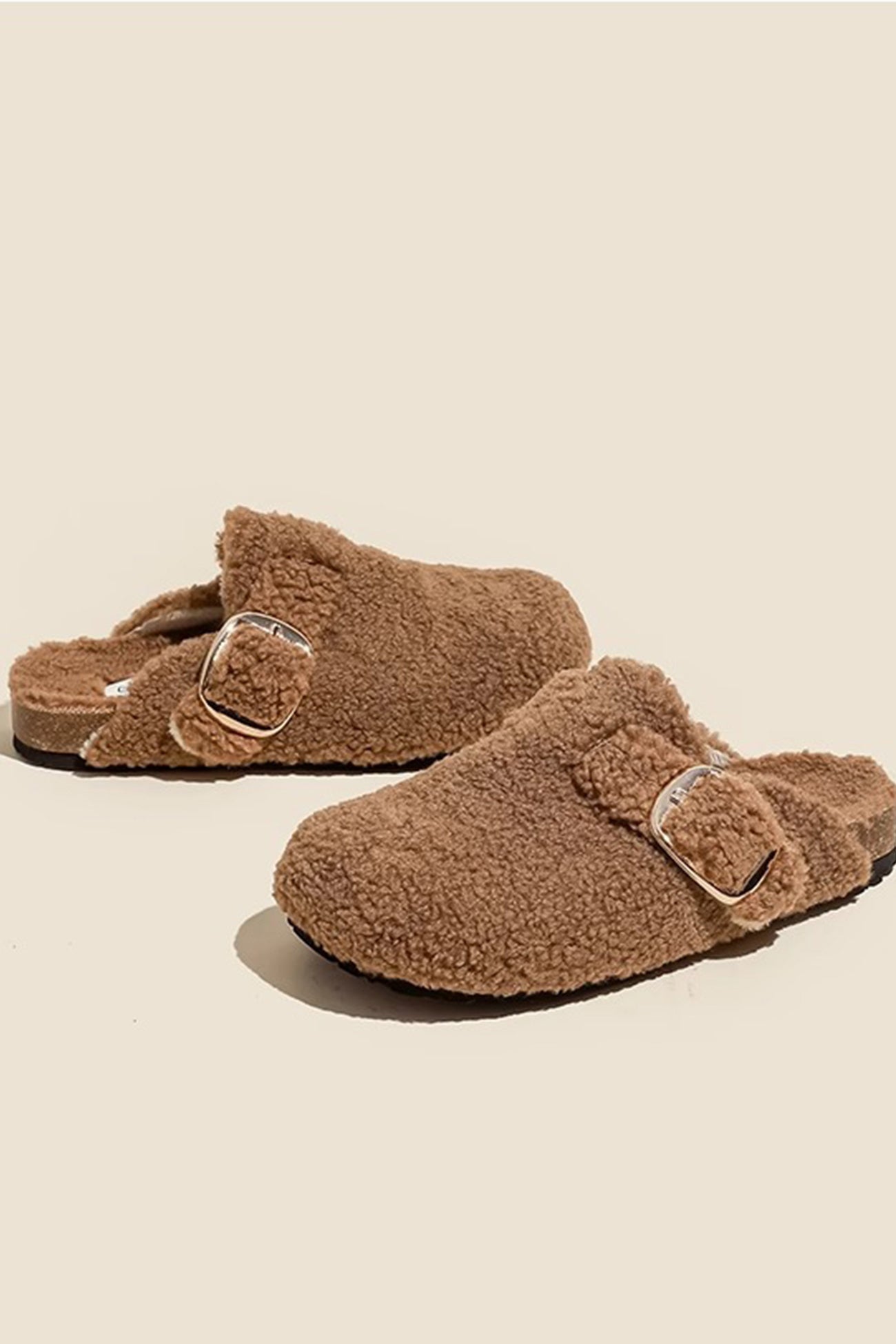 New Fashion Spring Outfit Solid Plush Slip-on Flats