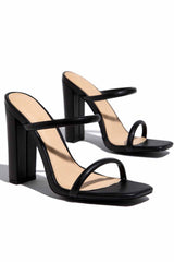 New Fashion Spring Outfit Solid Color Block Heel High Heel Sandals