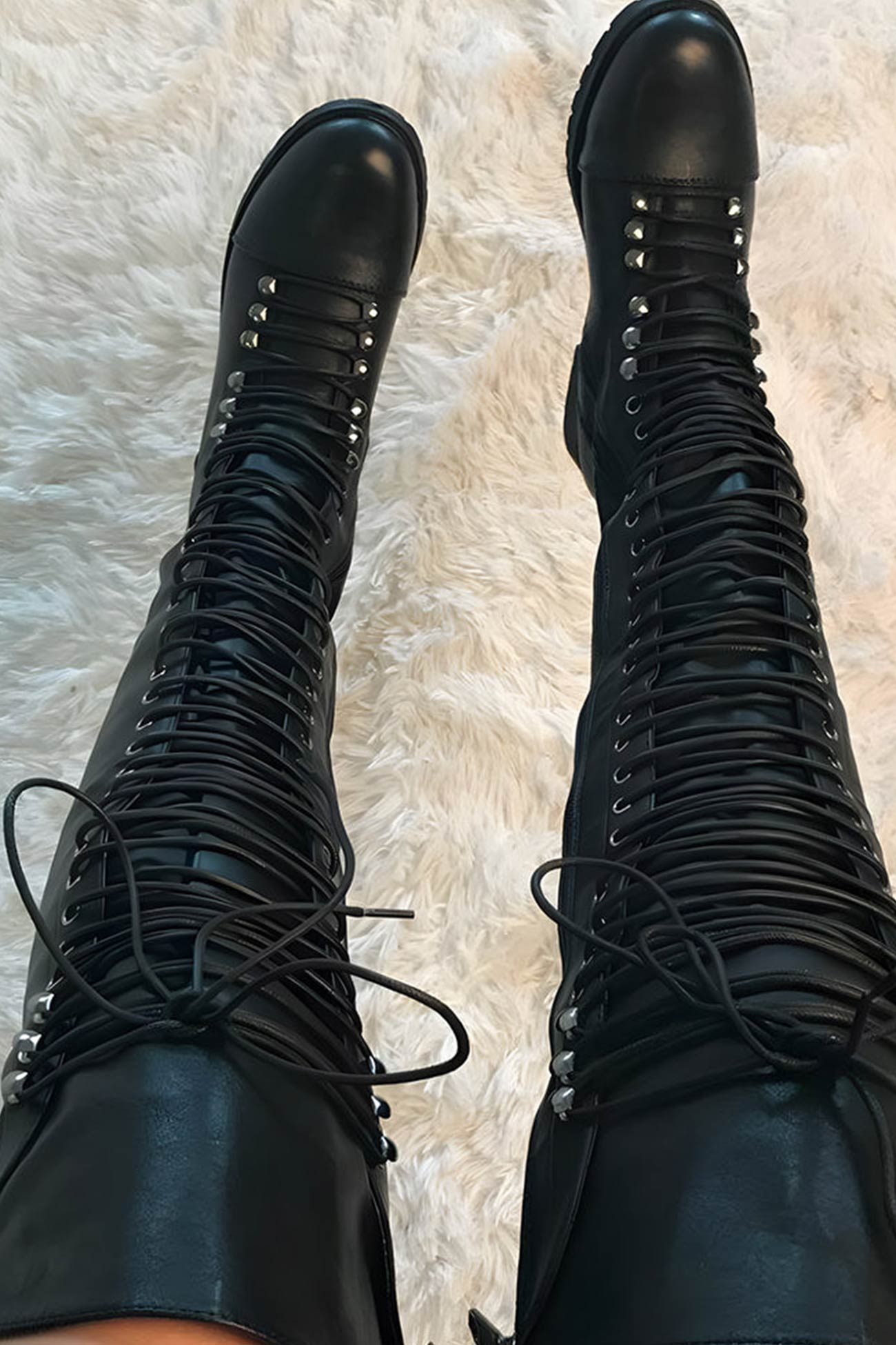 New Fashion Spring Outfit Strappy Leather Over The Knee Boots