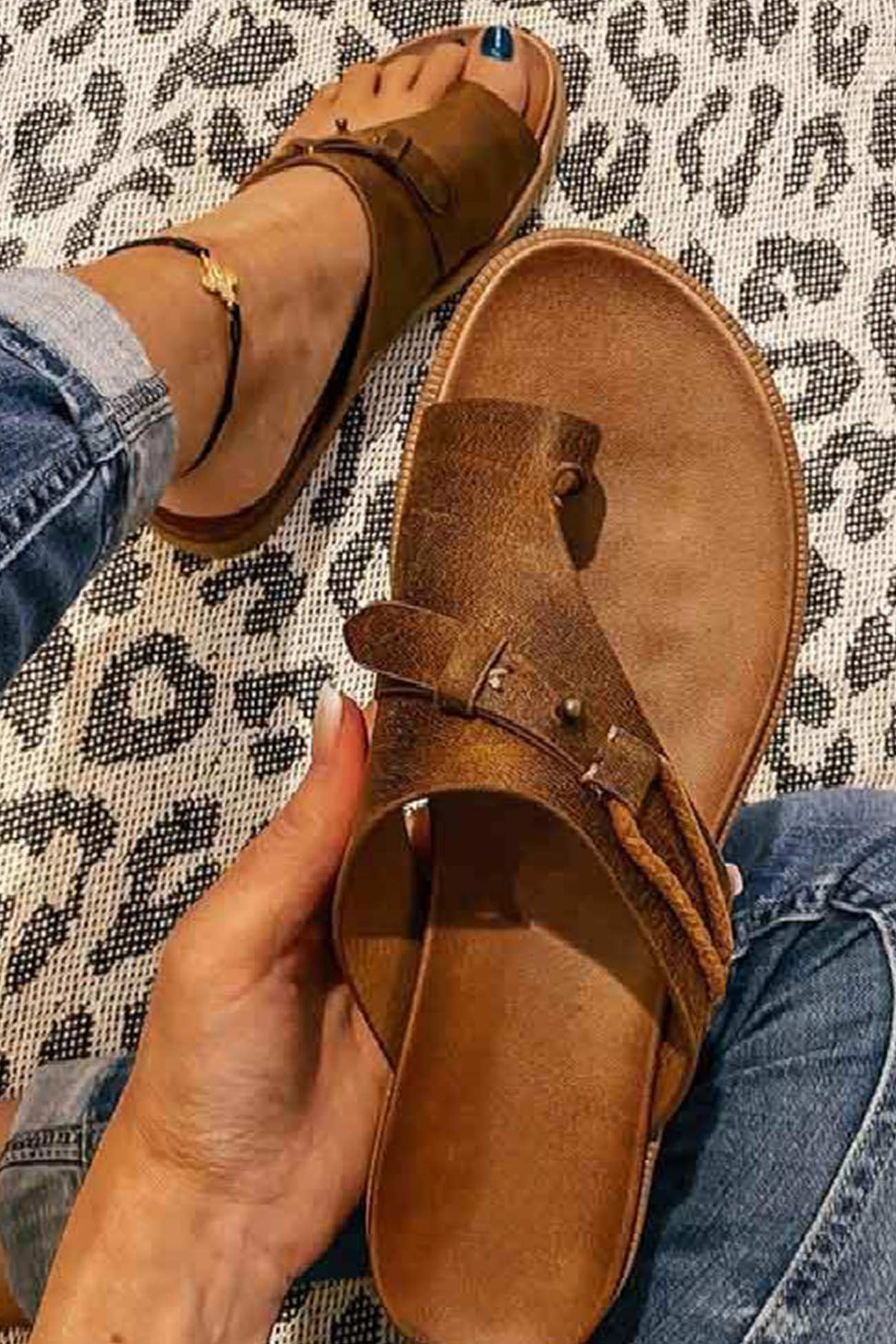 New Fashion Spring Outfit Toepost Flat Slippers