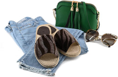 Espadrille Mocha Tiger Indoor Outdoor Sandal