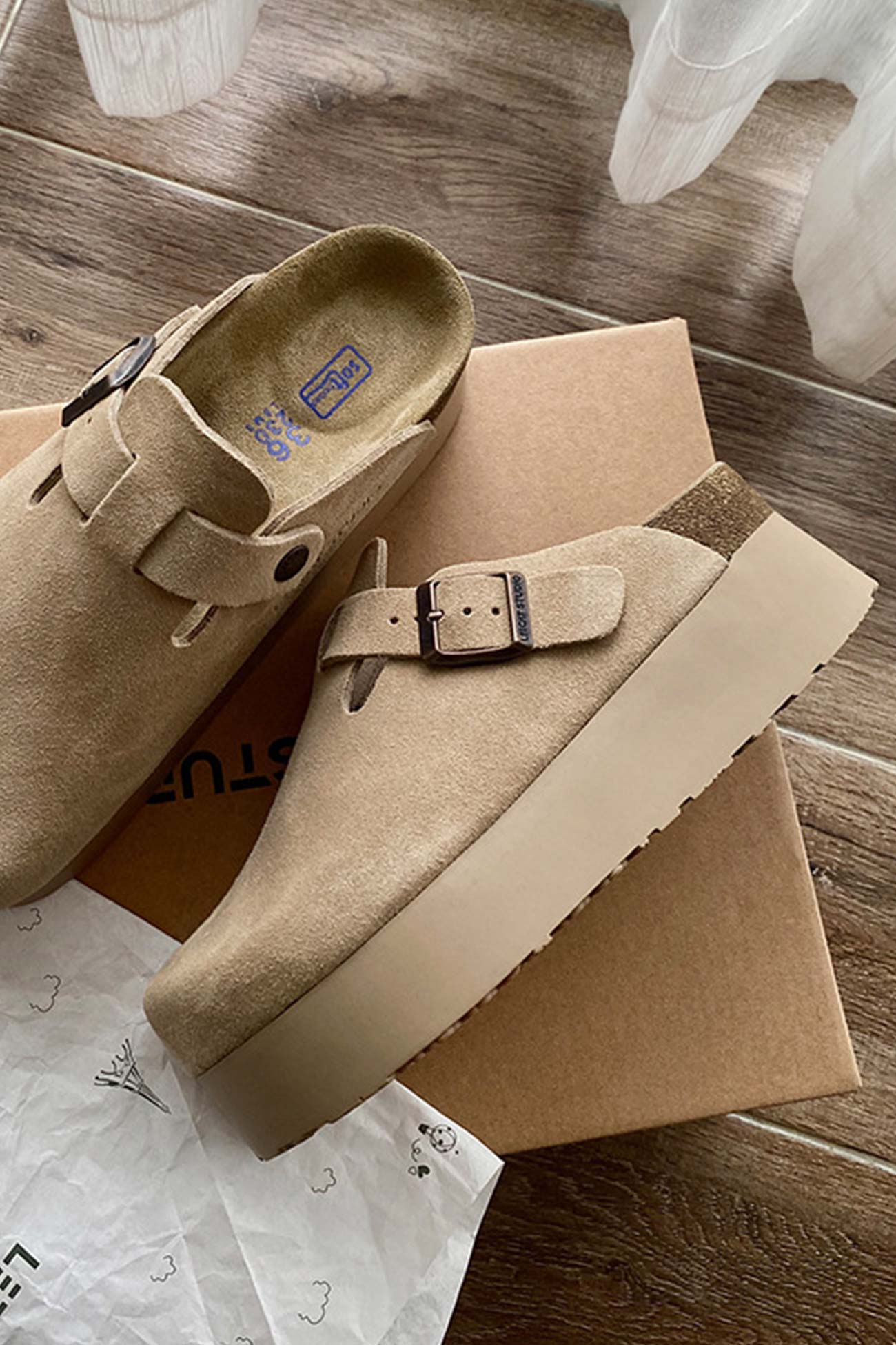 New Fashion Spring Outfit Vintage Leather Slip-on Flats