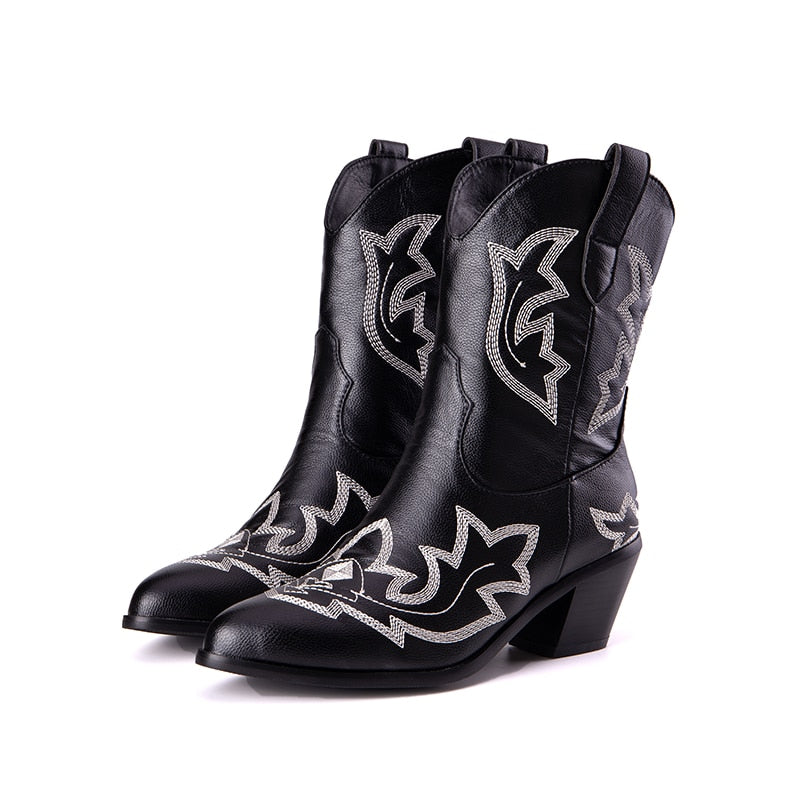 Wes Retro Cowboy Western Boots