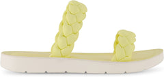 Cushionaire Yellow Island Braided Slide Sandal
