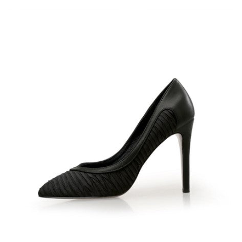 Petite Feet Silk Satin Navy Champagne Dress Heels Pumps AS257
