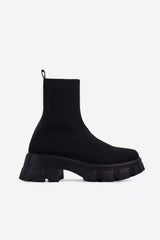 New Fashion Spring Outfit Knit Platform Sock Ankle Boots
