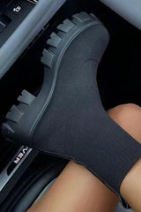 New Fashion Spring Outfit Knit Platform Sock Ankle Boots