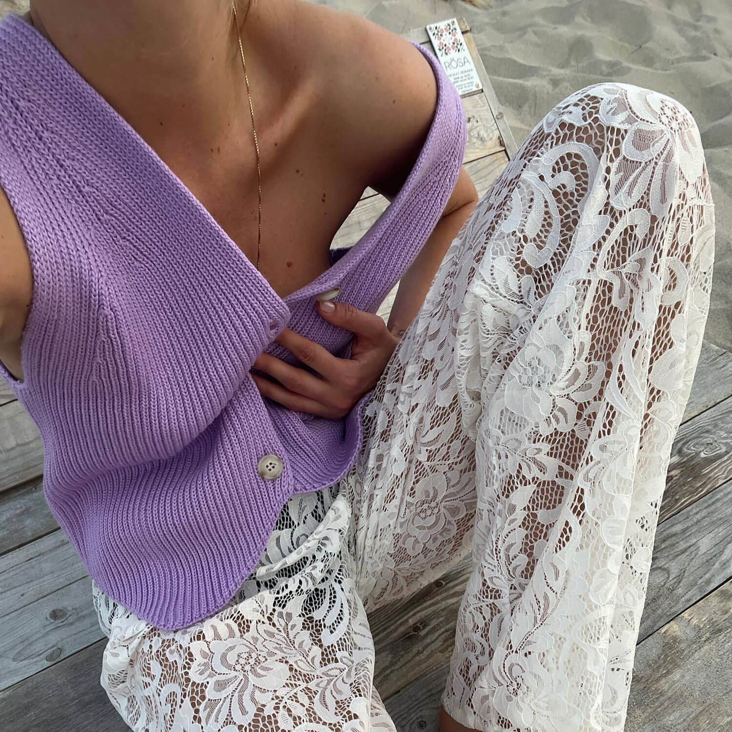 College Style V Neck Button Up Pure Color Ribbed Knit Sweater Vest