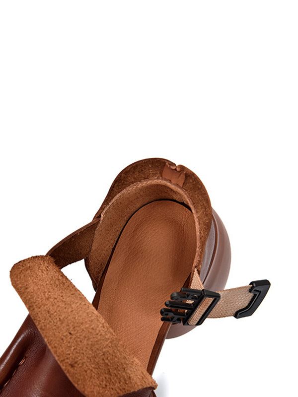 Closed-Toe Platform Shoes Sandals