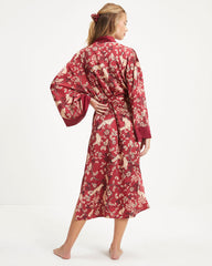 Galilea Satin Printed Kimono Robe