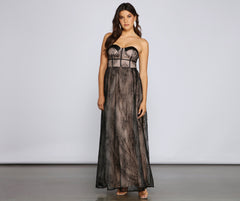 Laurel Formal Lace Illusion Corset Dress