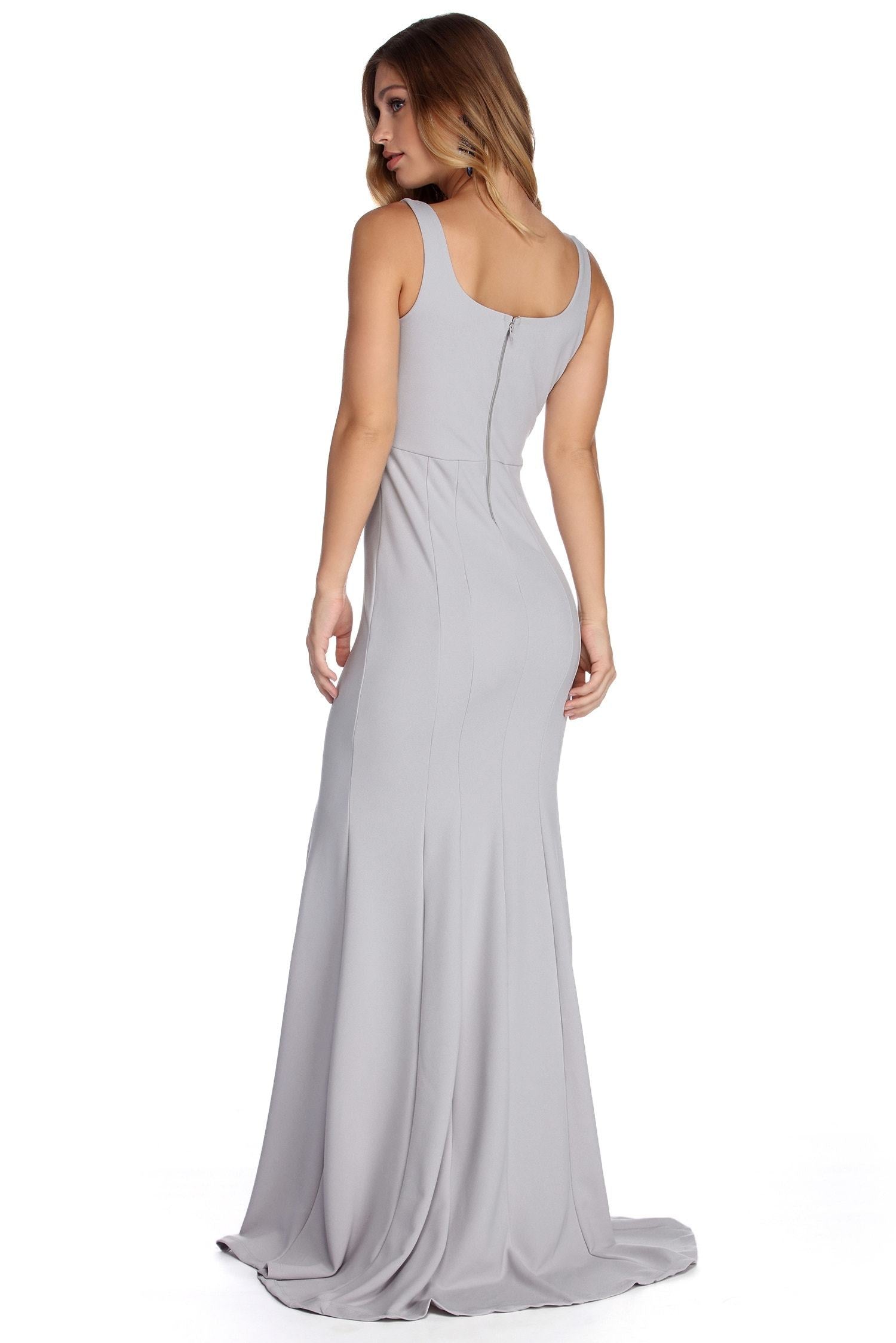 Leyla Formal Crepe Mermaid Dress