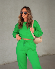 Bryant Crop Sweatshirt - Green