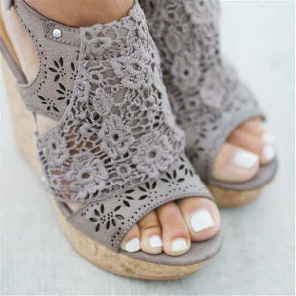 Candace Taupe Wedges