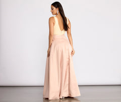 Adina Sequin and Satin Ball Gown