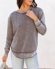 Al Fresco Cotton Blend Knit Pullover - Grey