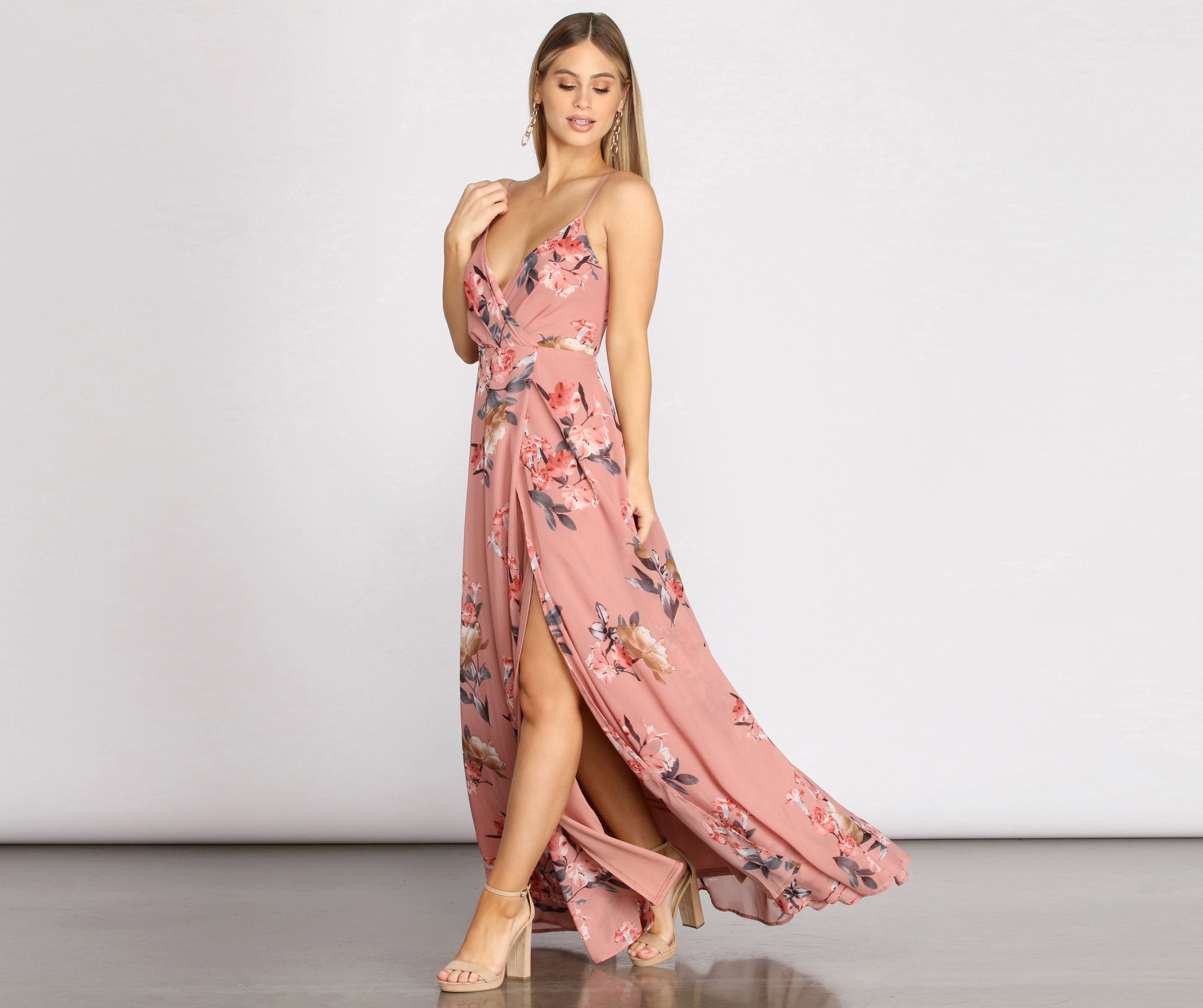 Alina Chiffon Floral Dress