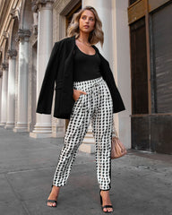 All The Buzz Pocketed Houndstooth Pants