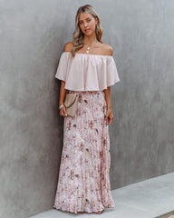 Andreja Floral Pleated Maxi Skirt