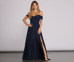 Arianne Lattice Back Chiffon Gown