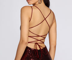 Ash High Slit Sequin Dress