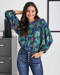 Auden Floral Pintuck Blouse