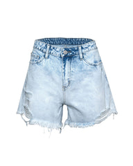 Audra High Rise Denim Shorts