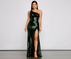 Autumn Sequin Mesh Mermaid Dress