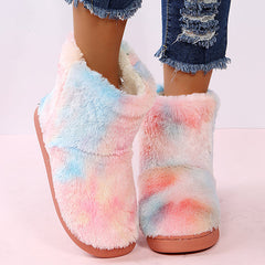 Furry Warm Snow Boots Winter Ankle Boot Flat Indoor Shoes