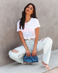 Bad Babes Club Cotton Distressed Tee