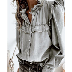 Be A Rockstar Tencel Button Down Top