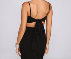 Bette Formal Open Back Crepe Dress