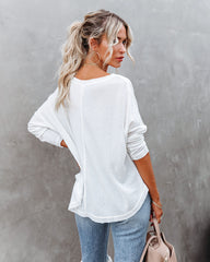 Between Us Thermal Knit Top - White