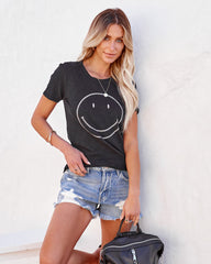 Big Smile Cotton Tee - Black