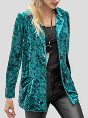 Blazers Casual Lapel Velvet Long Sleeve Blazer