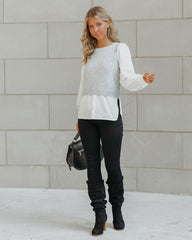 Bleecker Contrast Poplin Sweater Top