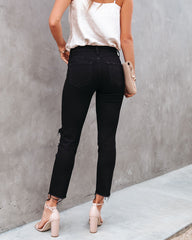 Bobbi High Rise Distressed Straight Leg Denim