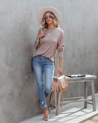 Boulevard Long Sleeve Tee - Light Mocha