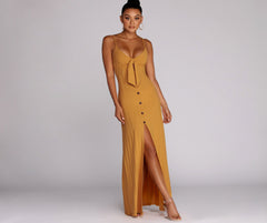 Button Down Beauty Maxi Dress