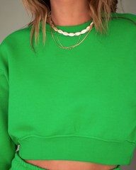 Bryant Crop Sweatshirt - Green