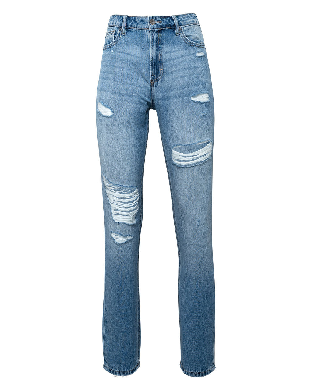 Caldecott High Waisted Distressed Mom Jeans